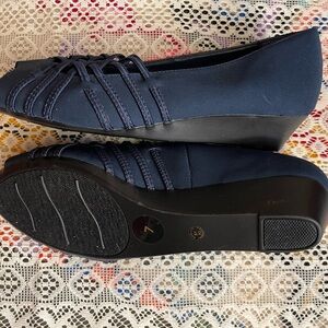 East 5th Navy Women's Wedge Shoes